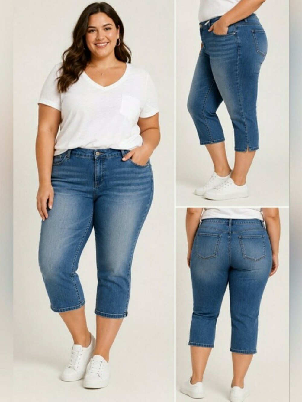 Vintage America Boho Crop Jeans Size 14/32 NWT
